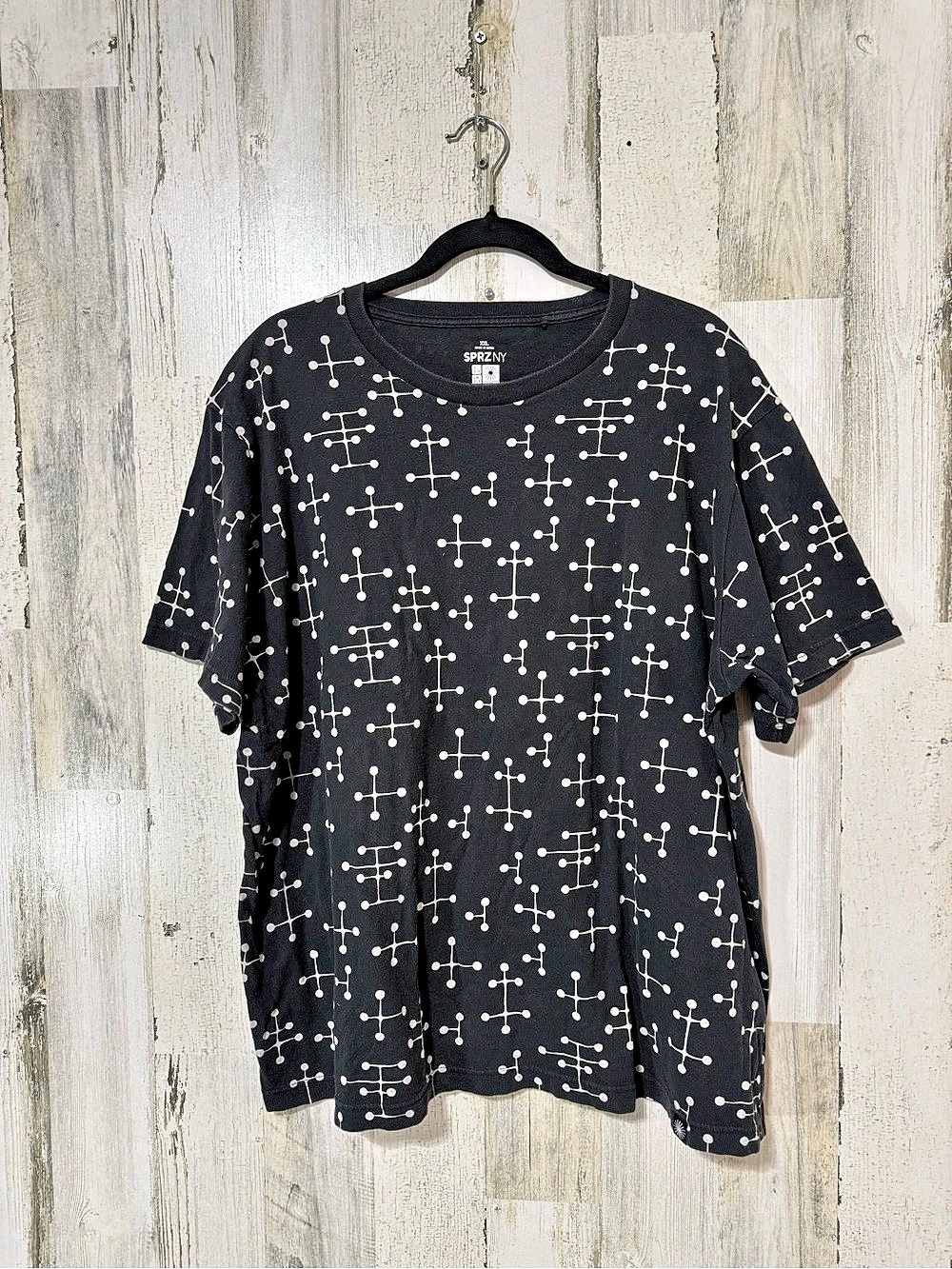 Sprzny Eames Office graphic tee Geometric Graphic Tee in Black & White XXL Like